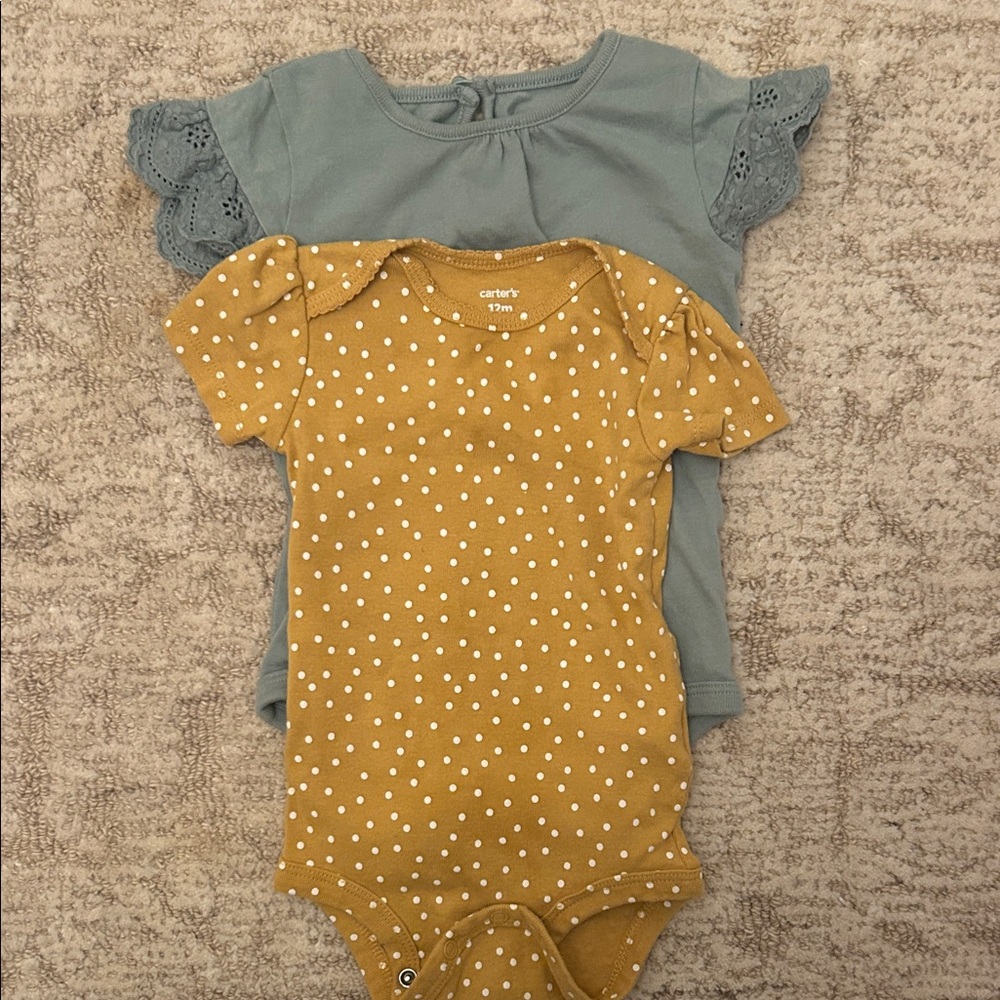 12 Month Short Sleeve Onesies